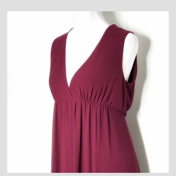 Show Me Your MuMu Dress Empire Waist Sleeveless Chiffon Maxi Length Keyhole Back - Picture 5 of 11